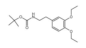 Carbamic acid, N-[2-(3,4-diethoxyphenyl)ethyl]-, 1,1-dimethylethyl ester 结构式