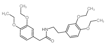 2-(3,4-二乙氧基苯基)-N-[2-(3,4-二乙氧基苯基)-乙基]-乙酰胺 结构式