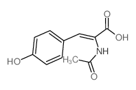 (Z)-2-acetamido-3-(4-hydroxyphenyl)acrylic acid 结构式