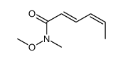 (2E,4E)-N-甲氧基-N-甲基-2,4-己二烯酰胺 结构式