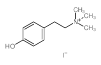 2-(4-hydroxyphenyl)ethyl-trimethylazanium iodide 结构式