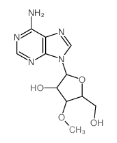 3'-甲氧基腺苷 结构式