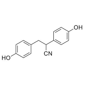 2,3-双(4-羟苯基)丙腈 结构式