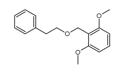 1,3-二甲氧基-2-[(2-苯乙氧基)甲基]苯 结构式
