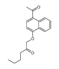 1-(4-乙酰基-1-萘氧基)-2-己酮 结构式