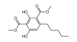 2,4-二羟基-6-戊基间苯二甲酸二甲酯 结构式