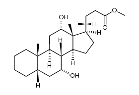 7α,12α-二羟基-5β-胆烷-24-酸甲酯 结构式