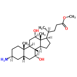 (3α,5β,7α,12α)-3-氨基-7,12-二羟基胆甾烷-24-酸甲酯 结构式