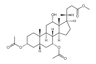 3,7-二-O-乙酰胆酸甲酯 结构式