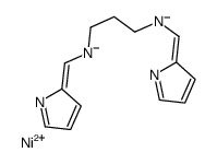 N,N'-丙烯基双(2-吡咯亚甲基氨基)镍(II) 结构式