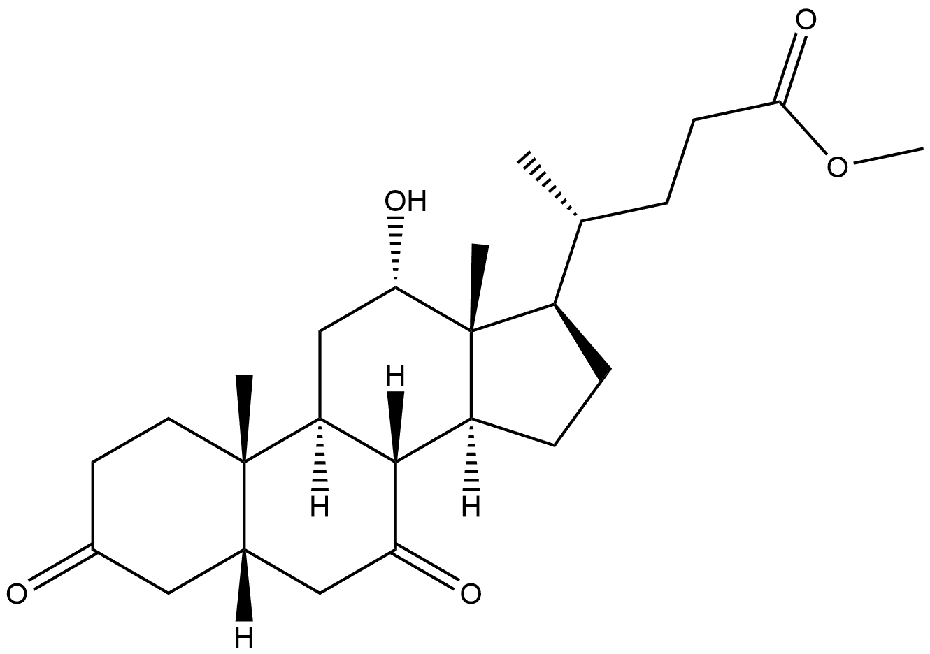 3,7-二酮-12-羟基胆酸甲酯 结构式