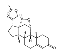 21-乙酰氧基-11β-羟基-3,20-二氧代孕甾-4-烯-18-酸-γ-内酯 结构式