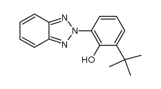2-(2H-苯并三氮唑-2-基)-6-叔丁基苯酚 结构式