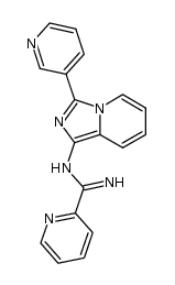 2-Pyridinecarboximidamide, N-[3-(3-pyridinyl)imidazo[1,5-a]pyridin-1-yl]- 结构式