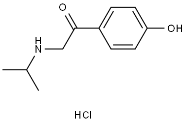 1-(4-羟基苯基)-2-(异丙氨基)乙酮盐酸盐 结构式