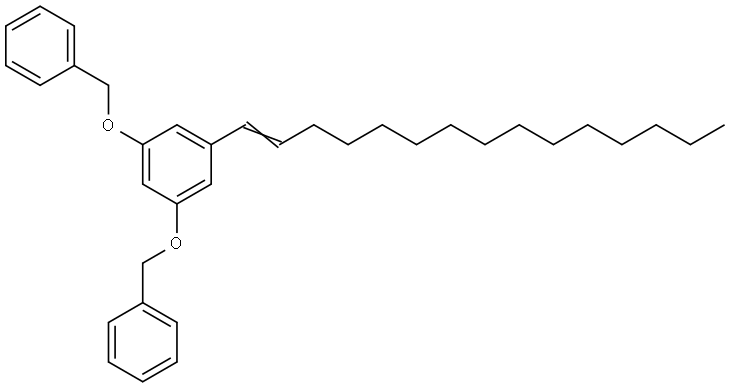 1-(1-十五碳烯-1-基)-3,5-二(苄氧基)苯 结构式