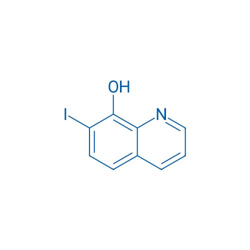 7-碘-8-羟基喹啉 结构式