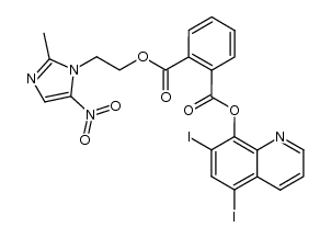 1,2-Benzenedicarboxylic acid, 1-(5,7-diiodo-8-quinolinyl) 2-[2-(2-methyl-5-nitro-1H-imidazol-1-yl)ethyl] ester 结构式