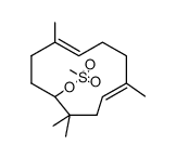 (4E,8E)-2,2,5,9-四甲基环十二碳-4,8-二烯-1-基甲磺酸酯 结构式