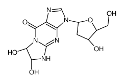 9H-Imidazo[1,2-a]purin-9-one, 3-(2-deoxy-β-D-erythro-pentofuranosyl)-3,5,6,7-tetrahydro-6,7-dihydroxy- 结构式