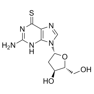 6-巯基-2'-脱氧鸟苷 结构式