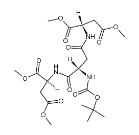 N-叔丁氧羰基-L-天冬氨酰双-L-天冬氨酸四甲酯 结构式