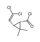 Cyclopropanecarbonylchloride,3-(2,2-dichloroethenyl)-2,2-dimethyl-,(1R,3R)- 结构式