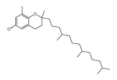 2H-1-Benzopyran-6-yloxy, 3,4-dihydro-2,8-dimethyl-2-(4,8,12-trimethyltridecyl)- 结构式