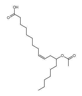 9-Octadecenoic acid, 12-(acetyloxy)-, (Z)- (9CI) 结构式