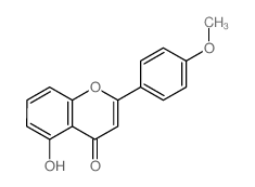 5-羟基-4'-甲氧基黄酮 结构式