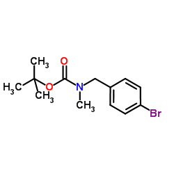 (4-溴苄基)-甲基氨基甲酸叔丁酯 结构式
