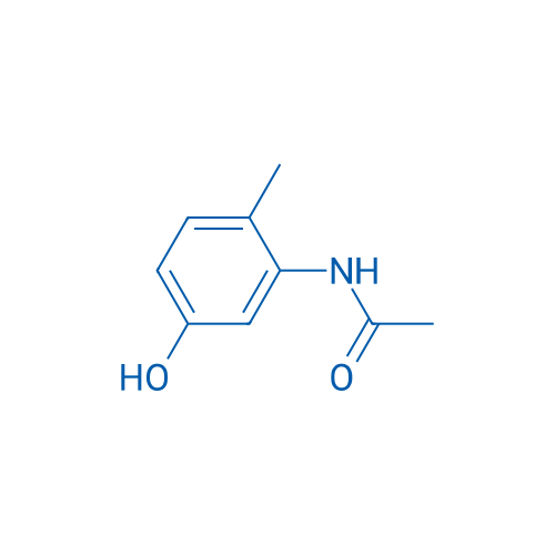 N-(5-羟基-2-甲基苯基)乙酰胺 结构式