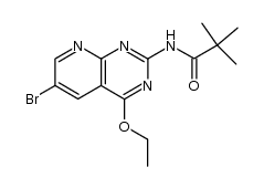 N-(6-溴-4-乙氧基吡啶并[2,3-d]嘧啶-2-基)-2,2-二甲基丙酰胺 结构式