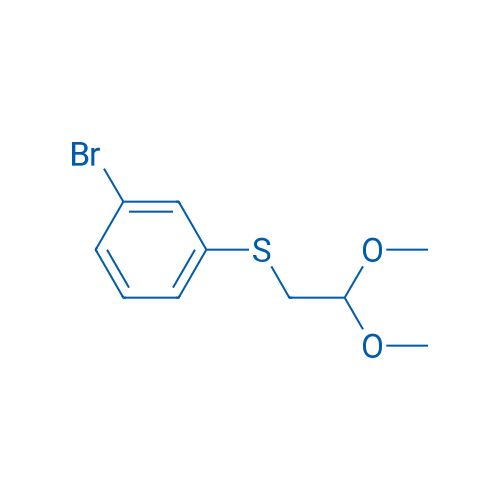 1-溴-3-(2,2-二甲氧基乙基硫基)苯 结构式