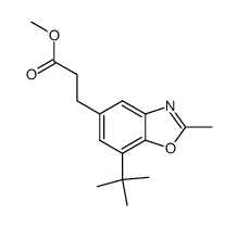 7-叔丁基-2-甲基-5-苯并恶唑丙酸甲酯 结构式
