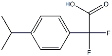 二氟-(4-异丙基苯基)乙酸 结构式