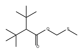 Butanoic acid, 2-(1,1-dimethylethyl)-3,3-dimethyl-, (methylthio)methyl ester 结构式