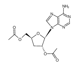 Adenosine, 3'-deoxy-, 2',5'-diacetate 结构式
