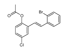 2-[(1E)-2-(2-溴苯基)乙烯基]-4-氯-苯酚-1-乙酸酯 结构式