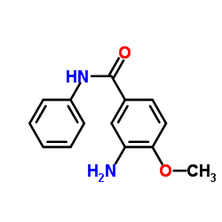3-氨基-4-甲氧基苯甲酰苯胺 结构式