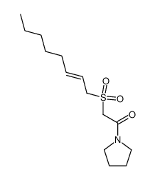 Ethanone, 2-[(2E)-2-octen-1-ylsulfonyl]-1-(1-pyrrolidinyl)- 结构式