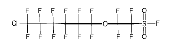 Ethanesulfonyl fluoride, 2-[(6-chloro-1,1,2,2,3,3,4,4,5,5,6,6-dodecafluorohexyl)oxy]-1,1,2,2-tetrafluoro- 结构式