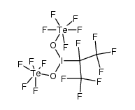 Iodine, [1,2,2,2-tetrafluoro-1-(trifluoromethyl)ethyl]bis[pentafluorohydroxytellurato(1-)-O]- 结构式