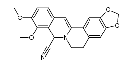 6H-Benzo[g]-1,3-benzodioxolo[5,6-a]quinolizine-8-carbonitrile, 5,8-dihydro-9,10-dimethoxy- 结构式