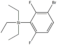 (3-溴-2,6-二氟苯基)三乙基硅烷 结构式