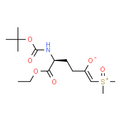 (S)-2-((叔丁氧基羰基)氨基)-6-(二甲基氢亚硫酰基)-5-羟基己-5-烯酸乙酯 结构式