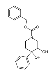 1-哌啶羧酸-3,4-二羟基-4-苯基-苯甲酯 结构式