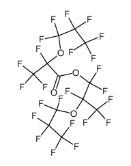 Propanoic acid, 2,3,3,3-tetrafluoro-2-(1,1,2,2,3,3,3-heptafluoropropoxy)-, 1,1,2,3,3,3-hexafluoro-2-(1,1,2,2,3,3,3-heptafluoropropoxy)propyl ester 结构式