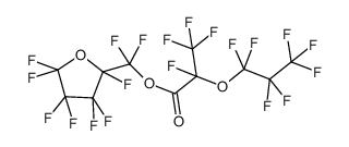 Propanoic acid, 2,3,3,3-tetrafluoro-2-(1,1,2,2,3,3,3-heptafluoropropoxy)-, difluoro(2,3,3,4,4,5,5-heptafluorotetrahydro-2-furanyl)methyl ester 结构式