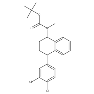 Carbamic acid, N-[(1S,4S)-4-(3,4-dichlorophenyl)-1,2,3,4-tetrahydro-1-naphthalenyl]-N-methyl-, 1,1-dimethylethyl ester 结构式